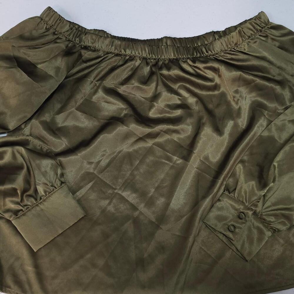 Active usa olive green satin